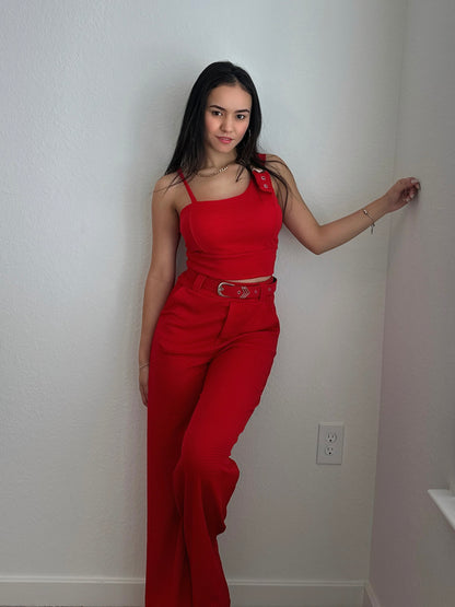 Red Tailoring Set