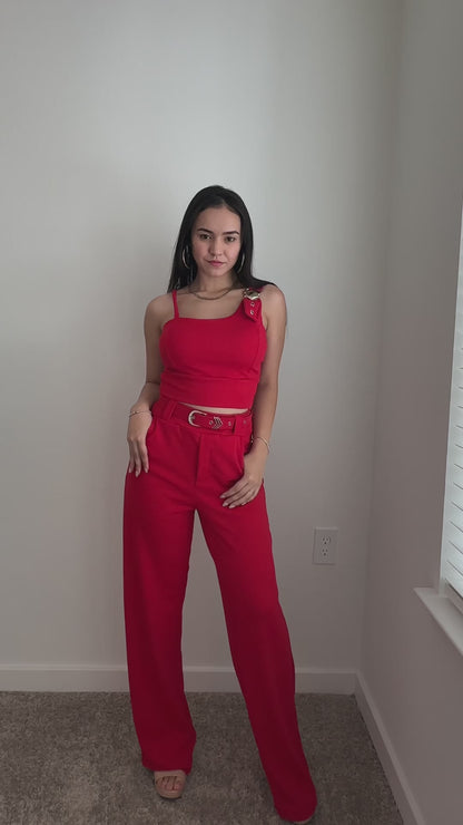 Red Tailoring Set